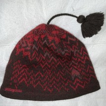 Patagonia Beanie France Wool Blend Geometric Hat Knit Tassel Skull Cap Medium - £35.47 GBP