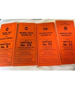 Lot of 4 Employee System Timetable Missouri Pacific Railroad 1977-1984 NEW - $49.49