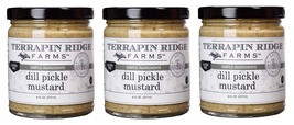 Terrapin Ridge Farms Dill Pickle Mustard, 3-Pack 8 Ounce (237ml) Jars  - £24.42 GBP