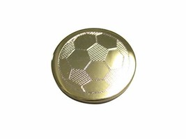 Kiola Designs Gold Toned Etched Round Soccer Ball Magnet - $19.99