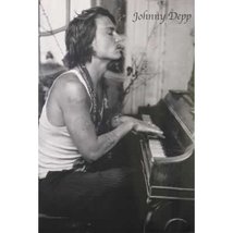 JOHNNY DEPP POSTER 24 x 36 INCHES PLAYING PIANO RARE OUT OF PRINT POSTER... - £15.65 GBP