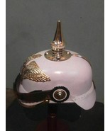 Casco prusiano de Halloween Casco Pickelhaube de cuero alemán con forro - £119.27 GBP