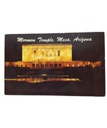 Postcard Mormon Temple Latter Day Saints Mesa Arizona Night Time Chrome ... - $89.49 MXN