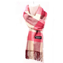 3 Pcs Pink Beige Plaid Cashmere Scarf Scarves Scotland Mens Womens - £27.63 GBP