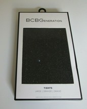 BCBG Generation Black Metallic glitter tights Size Large - £11.79 GBP