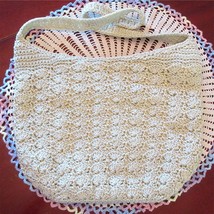 Croft &amp; Barrows Beige Cream Crochet Hobo Boho Shoulder Bag Purse New - $21.00