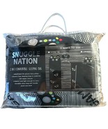 SNUGGLE NATION Kid&#39;s 2 IN I CONVERTIBLE SLEEPING BAG w/Plush Eye Mask fo... - £26.04 GBP
