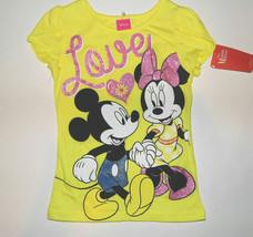 Disney Mickey Minnie Mouse Girls T-Shirt LOVE Size  5  NWT (P) - £7.29 GBP