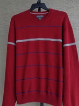 NWT  SADDLEBRED 2XL COTTON KNIT CREW NECK SWEATER  Dark  Red  Senna  - $11.87