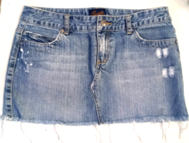 Aeropostale Jeans Ultra Mini Skirt 5/6 Distressed Denim Low Rise Club We... - $19.75