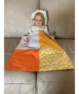 Handmade by PZQUILTS  Baby Doll Quilted Blanket with Polka Dots and Flower - $16.95