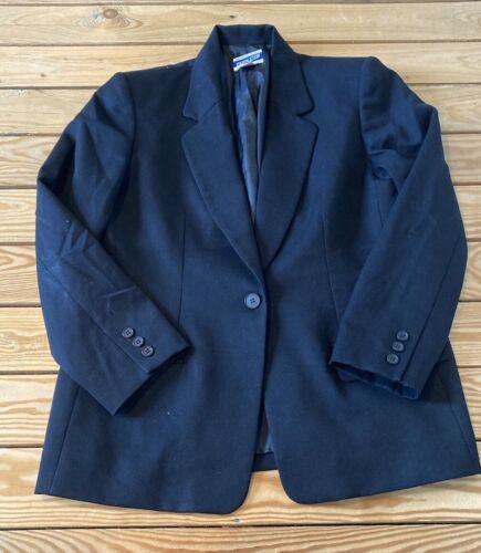 Primary image for Pendleton Women’s Button Front Blazer Jacket Size 12P Black Ck