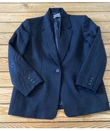 Pendleton Women’s Button Front Blazer Jacket Size 12P Black Ck - £22.59 GBP