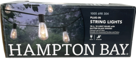 Hampton Bay 10-Light String Lights Edison Glitter Glass Indoor/Outdoor Plug In image 2