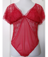 Wacoal in luxury body suit Style 836333 Red Size Large cap sleeves thong... - $40.16 CAD