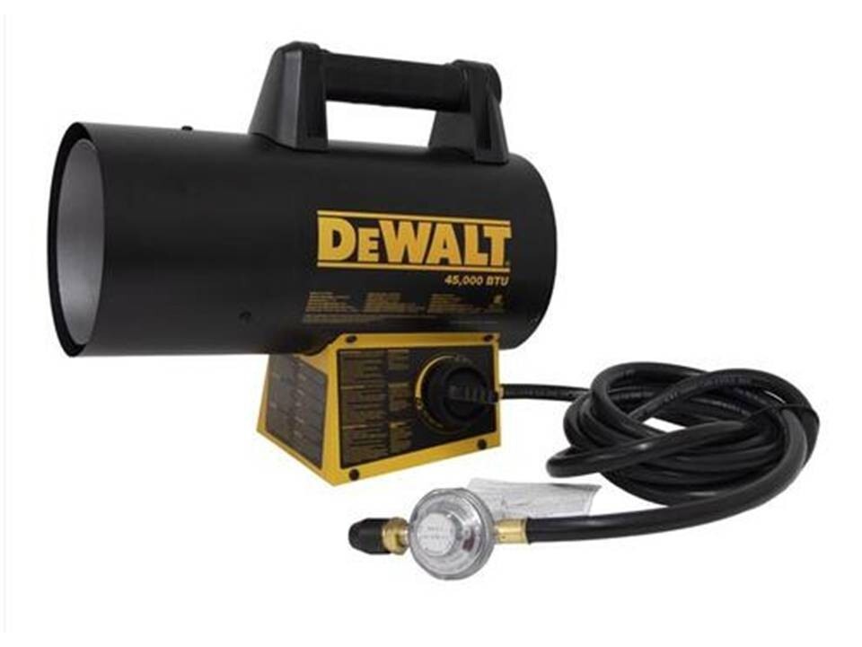 DeWalt F340746 35,000 Btu/h 800 sq ft Forced Air Propane Portable Heater - $88.11