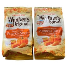 2- WERTHER&#39;S ORIGINAL Harvest Soft Caramels Pumpkin Spice 8.57oz Bag EXP... - £11.54 GBP