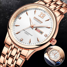 Waterproof Luxury Men&#39;S Quartz Watch Stainless Steel Business Classic Wr... - £20.32 GBP