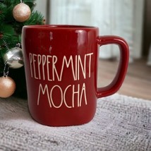 Rae Dunn Peppermint Mocha Coffee Tea Hot Chocolate Mug Large Red Winter NEW - £19.33 GBP