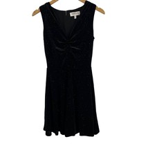Cosmopolitan x Dress the Population Dress Black Sparkle V Neck Flare Small New - £76.49 GBP
