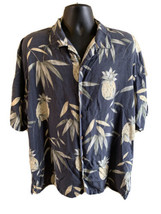 Tommy Bahama 100% Silk Hawaiian Shirt Men’s XL Pineapple Palm Frond Desi... - £29.88 GBP