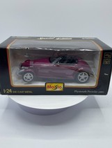 Vintage Maisto Magenta Purple Plymouth Prowler 1/24 Die Cast Metal Car 1997 - £9.21 GBP