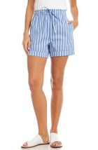 New Karen Kane Blue White Stripes Cotton Drawstring Waist Shorts Size Xl $98 - £25.48 GBP