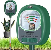 Soil Test Kit Soil Moisture Meter Light Fertility Soil PH Meter for Gardening No - $42.02