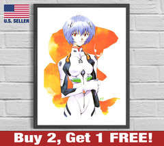 Neon Genesis Evangelion Rei Ayanami 18&quot; x 24&quot; Anime Poster Print Sadamoto - £10.60 GBP
