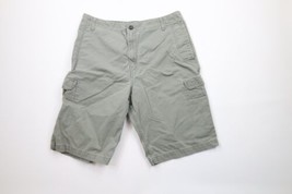 Vintage 90s Levis Dry Goods Mens 34 Faded Baggy Fit Canvas Cargo Shorts Green - £46.70 GBP