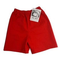 Vintage Boys Shorts Flap Happy Red Cotton Pull On Elastic Waist Classic ... - £11.89 GBP