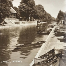 Hythe Canal England RPPC Postcard Vintage Real Photo - £7.81 GBP