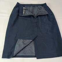 Sag Harbor Women's Blue Rear Zip & Slit Pull-On Pencil Skirt Size 10 Waist 28" image 2
