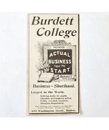 Burdett Business College 1897 Advertisement Victorian Boston Mass ADBN1uuu - €17,16 EUR