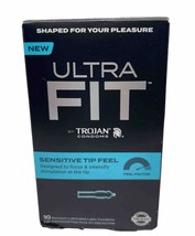 Trojan ULTRA FIT  SENSITIVE TIP Feel 10 Lubricated Condoms 03/2024- Up - $11.87