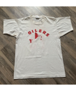 Vtg YMCA T-shirt Oilers Single Stitch Youth Football #12 Medium Fruit Lo... - $19.24