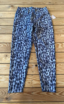 sage collective NWT $70 women’s  Cheetah Patterned leggings size L black T2 - £23.38 GBP