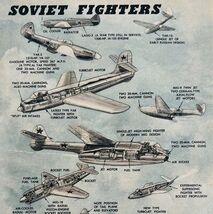 1949 Soviet Fighter War Planes WW2 Military Aviation Popular Mechanics P... - $24.99