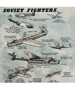 1949 Soviet Fighter War Planes WW2 Military Aviation Popular Mechanics P... - $24.99