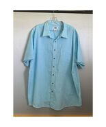 HB Men&#39;s 3XL Blue Plaid Short Sleeve Button-Up Shirt Casual - $15.79