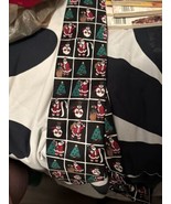 Vintage John Henry Black Necktie Tie w Santa Snowman Christmas Holiday - $6.83 CAD