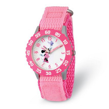 Disney Kids Minnie Mouse Pink Strap Time Teacher Watch - £33.78 GBP