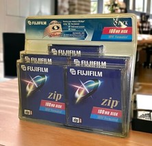 Fujifilm 5 Pack Zip Disks 100MB IBM Formatted Computer Zip Drives New Se... - $13.78