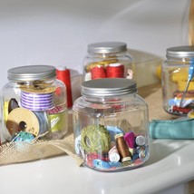 Anchor Hocking 1-Gallon Glass Cracker Jars with Lids, Brushed Aluminum, ... - $49.49