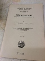 University Of Minnesota Agriculture Bulletin 1912 Organization Of Research Teach - £7.86 GBP