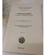 UNIVERSITY OF MINNESOTA AGRICULTURE BULLETIN 1912 Organization Of Resear... - $9.99