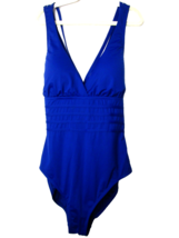 La Blanca Swimsuit Women&#39;s 10 Blueberry Tummy Control Criss Cross Surplice Neck - £39.14 GBP