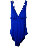 La Blanca Swimsuit Women&#39;s 10 Blueberry Tummy Control Criss Cross Surpli... - £39.43 GBP