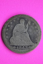 1853 P Seated Liberty Silver Quarter Scarce Guaranteed Authentic Rare Co... - $494.75 MXN