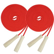 Double Dutch Jump Rope 16 Ft 2 Pack, Adjustable Long Skipping Rope With Wooden H - £23.44 GBP